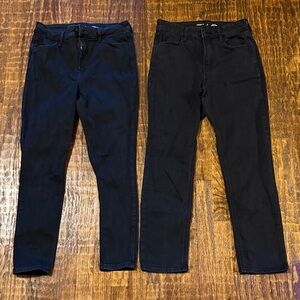 Everyday Black Skinny Straight High Rise Jeans Bundle Old Navy 8P Grunge Gothic